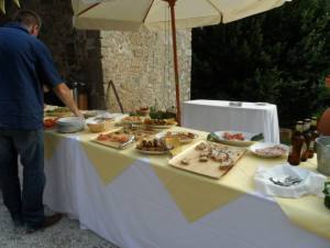 Antipasti at Pian di Fiume