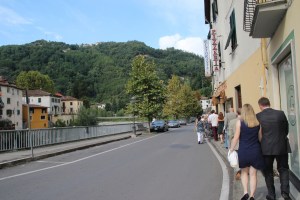 Walking to the Casino by the river