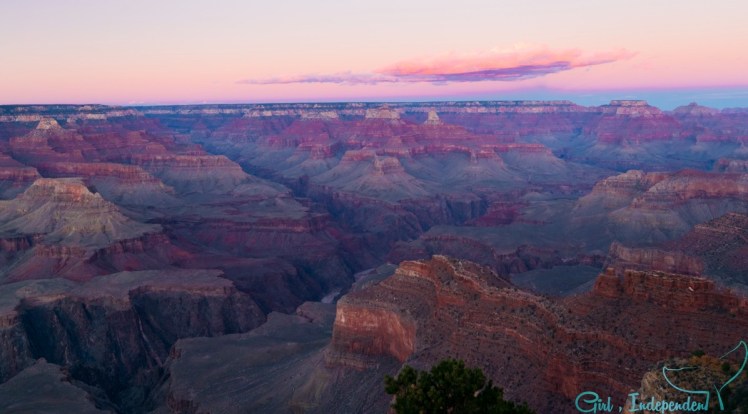 Sunset over the canyon